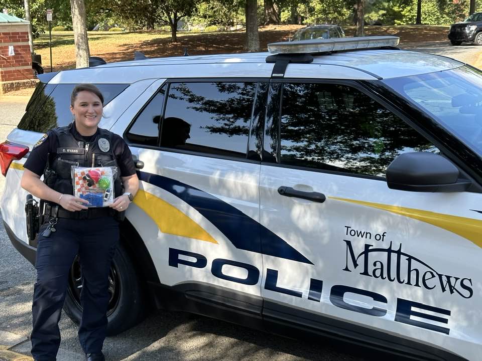 The Matthews Police Department is equipped with First Responder Kits for Kids, specifically designed to provide assistance when officers respond to service calls involving children. These kits are tailored to address the needs of children in emergency situations, ensuring that the officers are prepared to provide appropriate care and support when children are present.